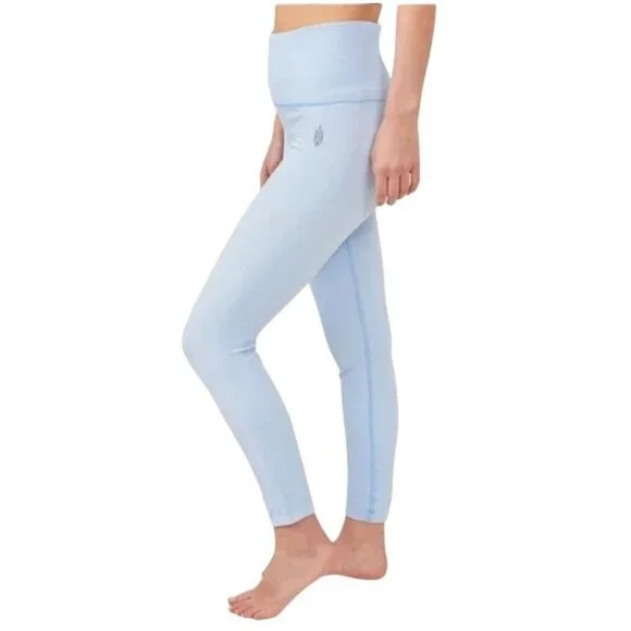 Free People Movement Throw Pastel Blue High Waist Cropped Leggings - Picture 3 of 7